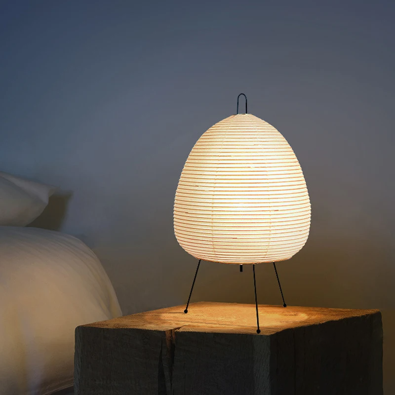 Elegant Japanese Rice Paper Table Lamp - Unique Home Decor