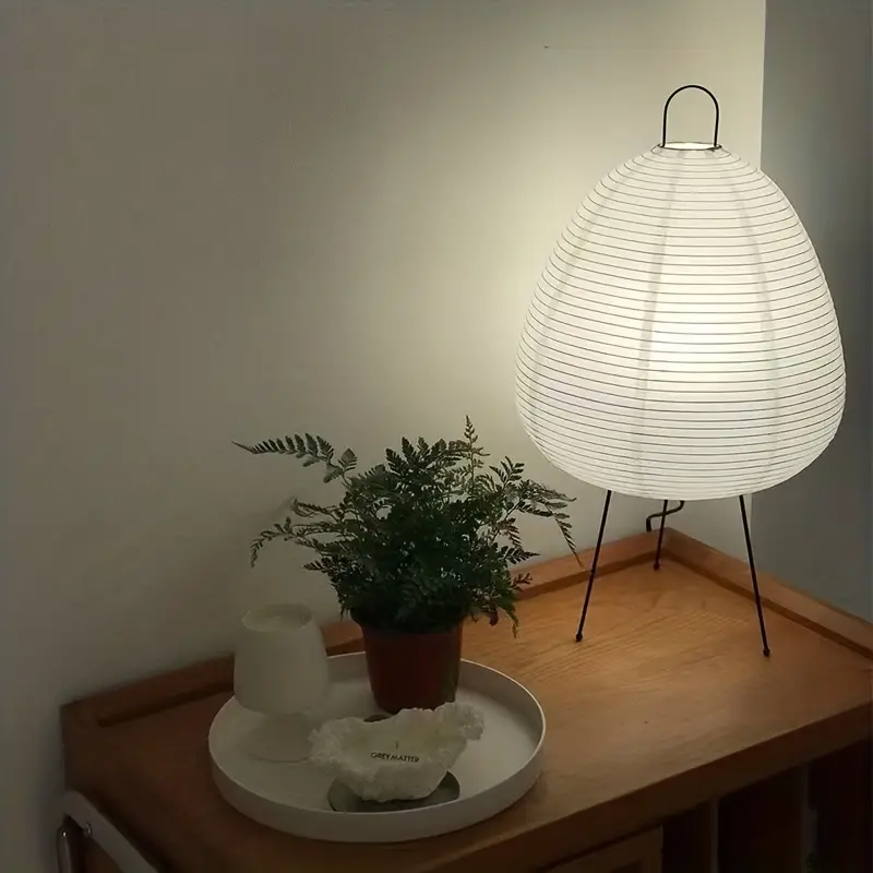 Elegant Japanese Rice Paper Table Lamp - Unique Home Decor