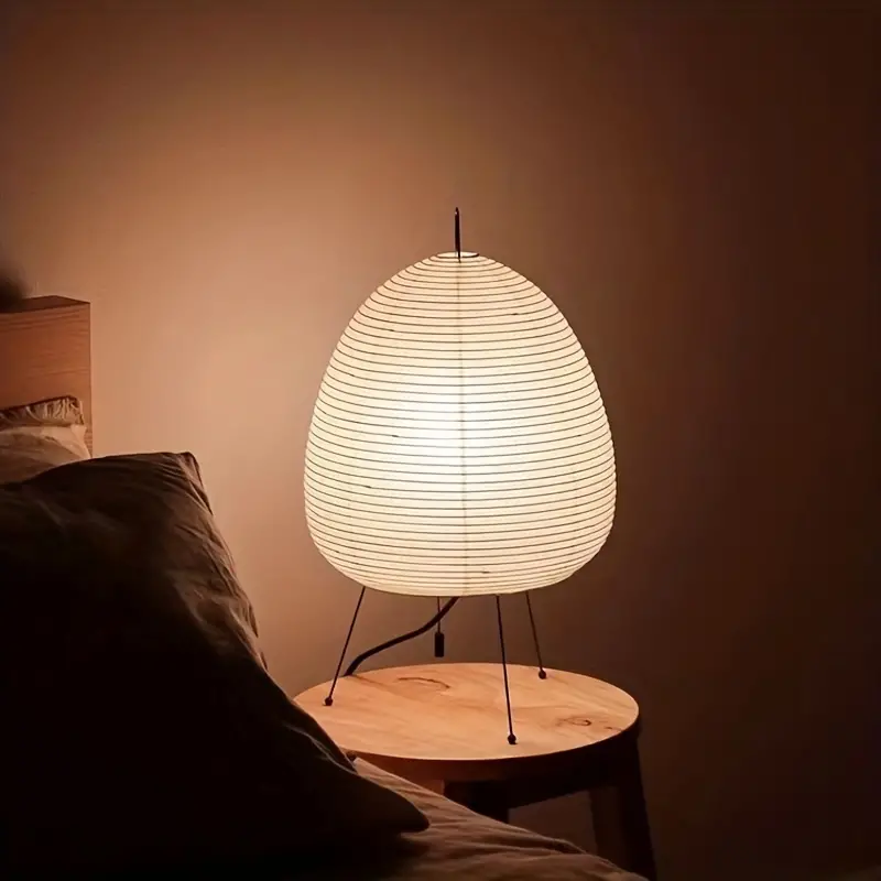 Elegant Japanese Rice Paper Table Lamp - Unique Home Decor