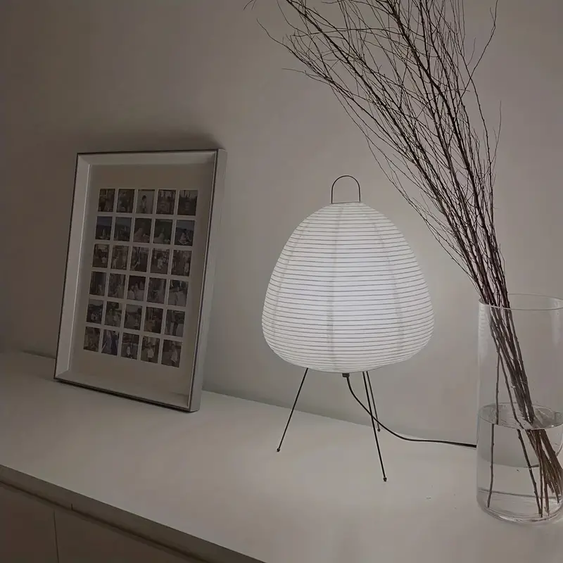 Elegant Japanese Rice Paper Table Lamp - Unique Home Decor